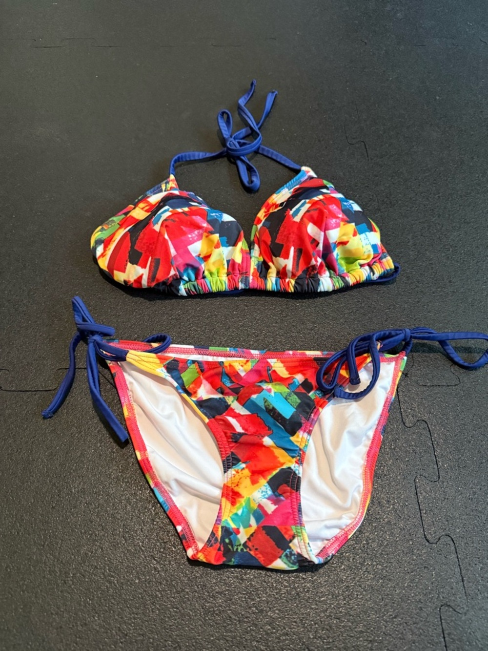 VENUS Multicolor Tie-String Bikini Top and Bottom